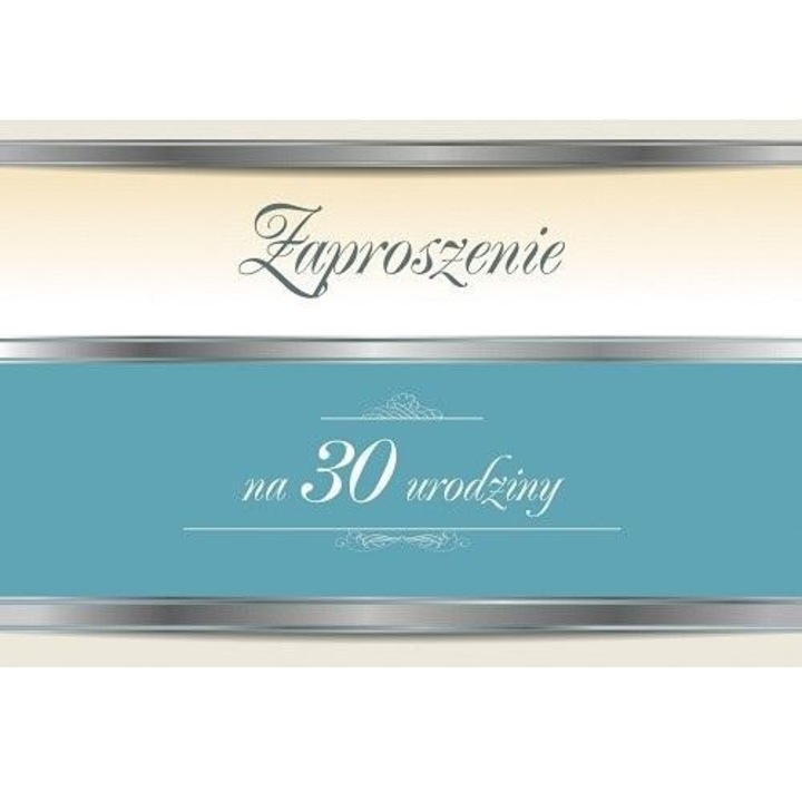 Set 10 invitatii de ziua de nastere 30, TREND, 120x164 mm