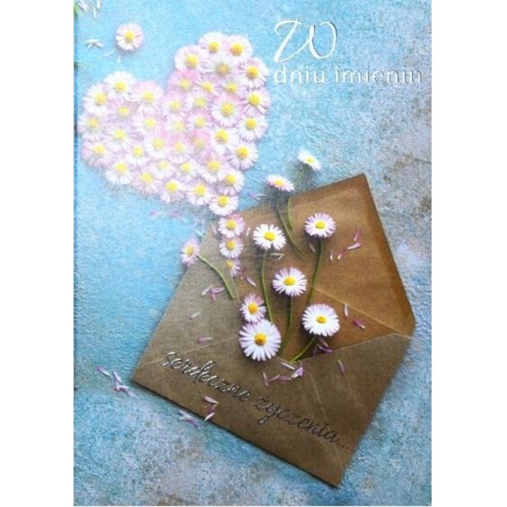 Kartka okolicznosciowa Imieniny TS76, Trend, B6, brokat, 183x128mm, 2022