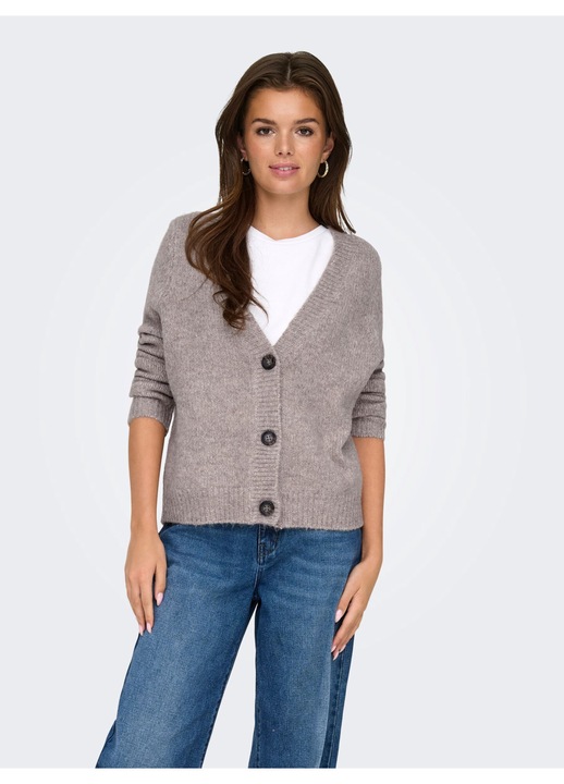 Csak kardigán, gombokkal, Textil, barna