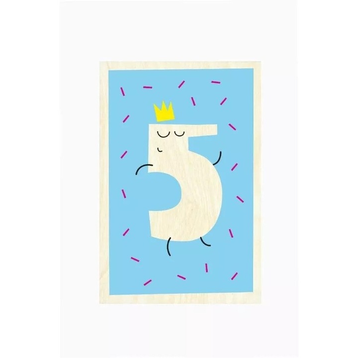 Felicitare din lemn - High Five, MILIN, 154x101mm, 2022