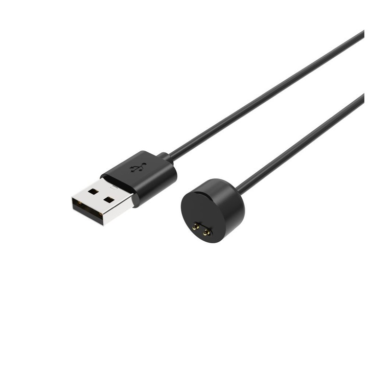 Fixed USB-A töltőkábel Xiaomi Mi Band/Smart Band 5/6/7 okosórákhoz, 1m, fekete, FIXDW-989