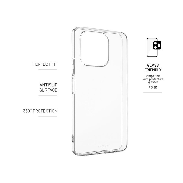 Fixed Skin ultravékony zselés TPU telefontok Vivo Y28 telefonhoz, átlátszó FIXTCC-1430