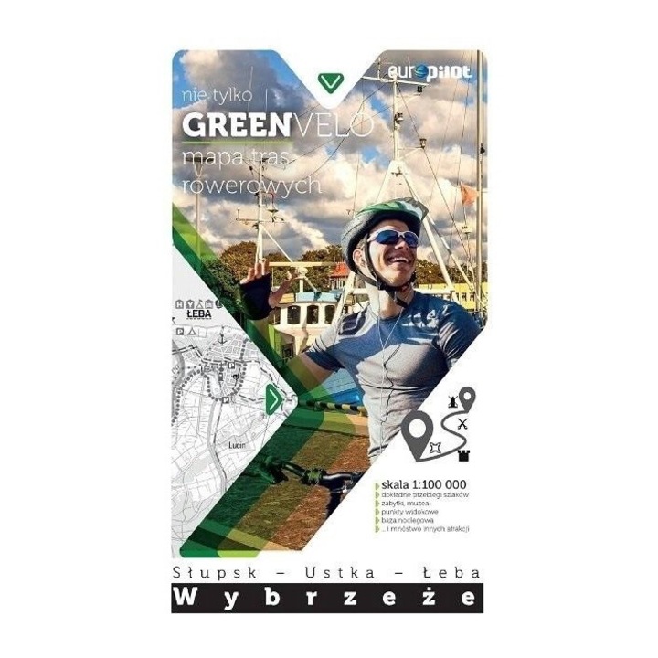 Harta traseelor ciclistice Wybrzeze, Euro Pilot, ecologica, 100x174 mm, 2021