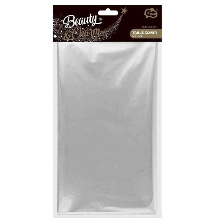 Сребърна метална покривка за маса 137x183cm Godan