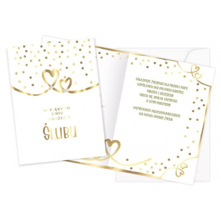 Karnet V-043 Slub, Kukartka, 145x200mm, folie, alb