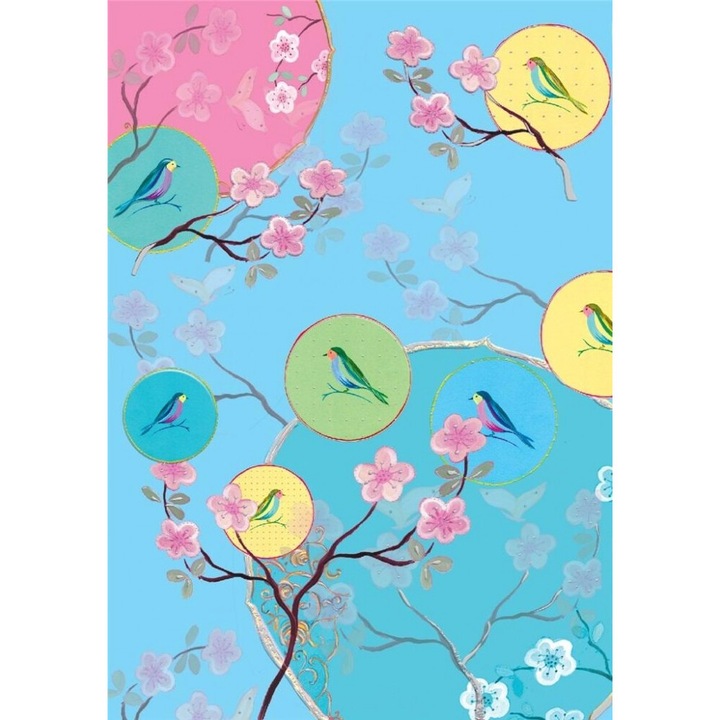 Karnet B6 cu coperta MO5092, Turnowsky, design Ptaki na drzewie, 134x174mm