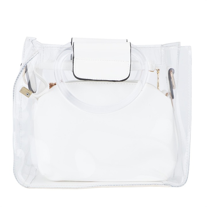 Jormftte átlátszó női táska, sokoldalú kialakítás, kopásálló, többszínű, változatos méretek.