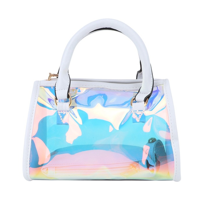 Jormftte női táska, fehér, kozmetikai szettel, kétrészes kialakítás, sokoldalú használat