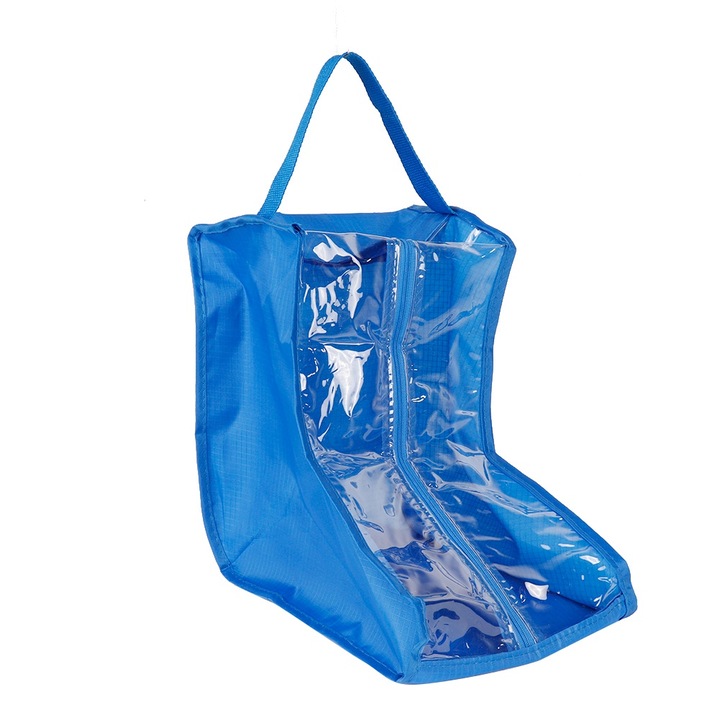 Jormftte sporttáska cipőkhöz, újrafelhasználható, átlátszó, kék, tárolókészlet