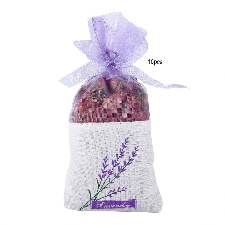 10 db illatosított szárított virágos tasak, Jormftte, szobafrissítő, kellemes illat, dekoratív