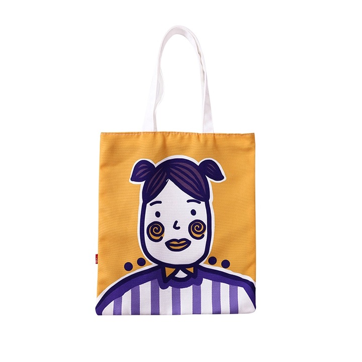 Jormftte válltáska lányoknak, egyszerű, rajzfilm mintás, strapabíró, többszínű