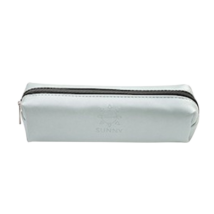 PU tolltartó, cipzárral, nagy kapacitású, zöld, kompakt méretek