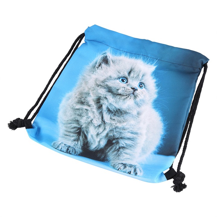 Jormftte 3D hátizsák, nagy kapacitású, macska mintás