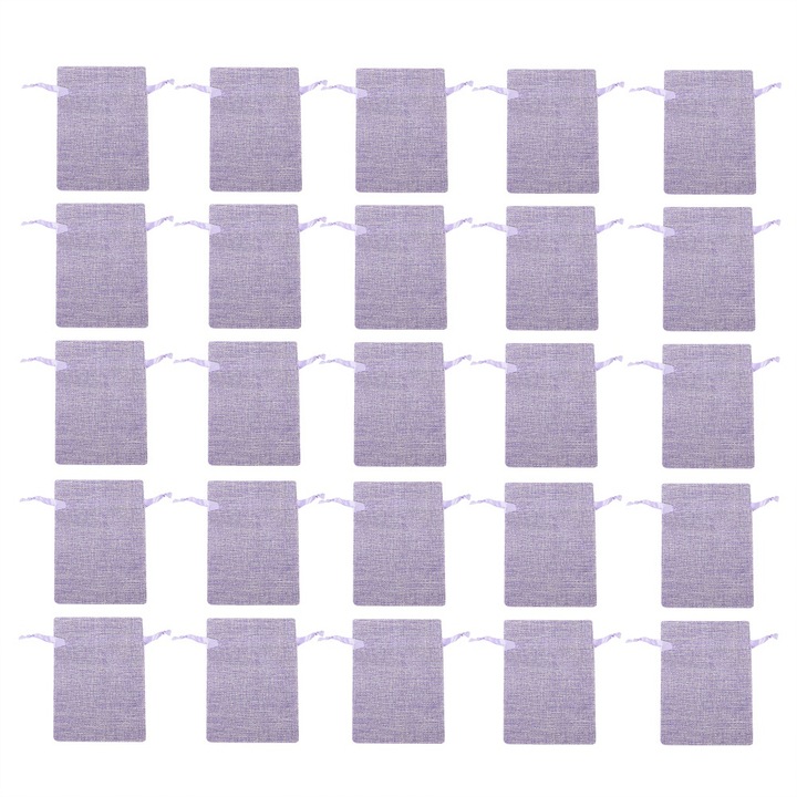 25 darab hordozható otthoni húzózsinóros tárolótáska ékszertáska 10,5 * 15,5 cm (lila)