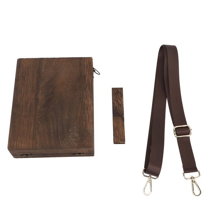 Jormftte fa írótáska, sokoldalú design, szénbarna szín