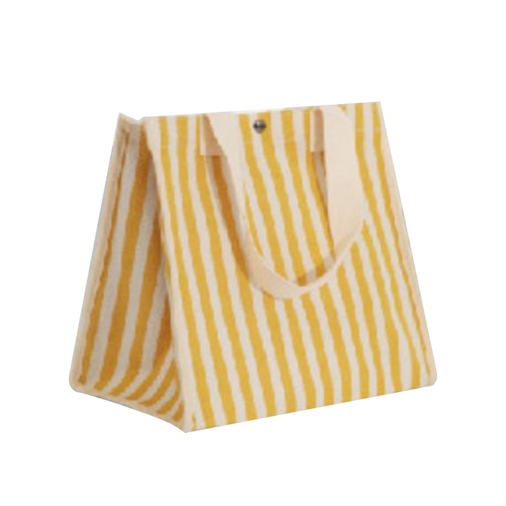 Jormftte bevásárlótáska, nagy kapacitású, csíkos design, tartós anyag, többszínű