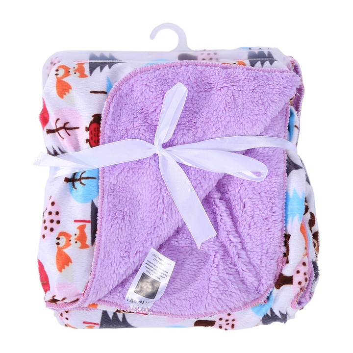 Puha polár takaró rajzfilmmintával, Jormftte, 100% poliészter, mosható, 75x100cm