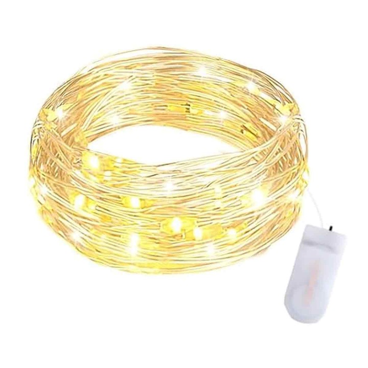 LED коледни лампички, жълти