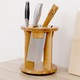 Többfunkciós forgó bambusz késtartó