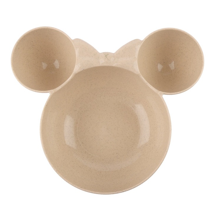 Jormftte gyerek tál, aranyos forma, bézs