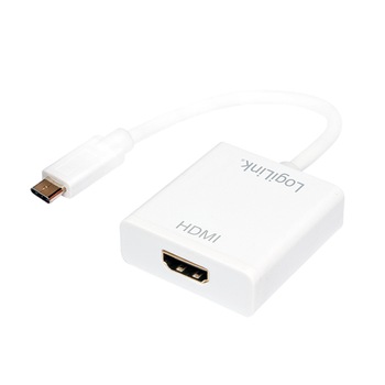 Cablu adaptor USB 3.1 C (T) la HDMI 1.4 (M), 14cm, LOGILINK UA0236A Cablu adaptor USB 3.1 C (T) la HDMI 1.4 (M), 14cm, LOGILINK UA0236A