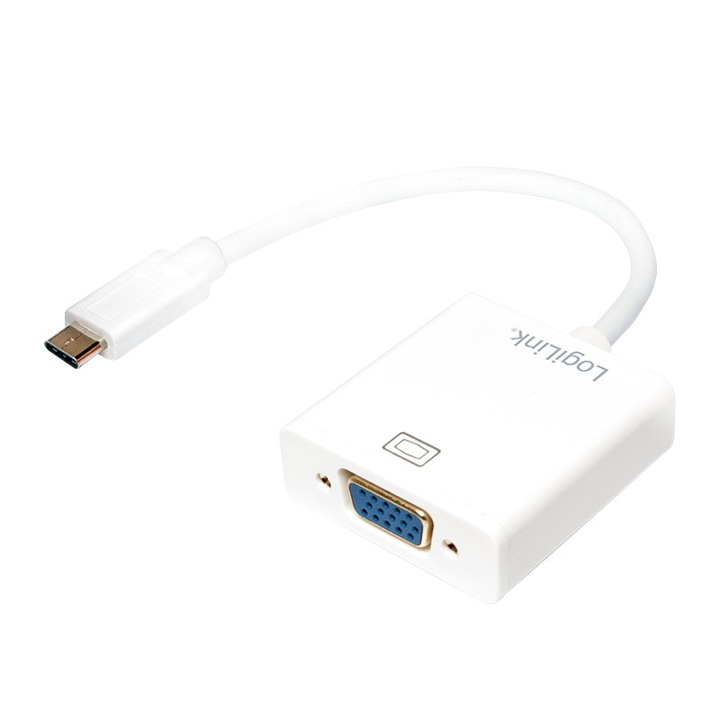 USB 3.1 C (T) към VGA (M) адаптерен кабел, 14 см, LOGILINK UA0237