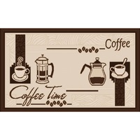 Covor pentru bucatarie, Natura Coffee Time, 80x150 cm, 1500 gr/mp, 0.8x1.5 Bej/Maro 80 x 150
