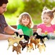 Set 8 figurine caini, longziming, PVC, multicolor