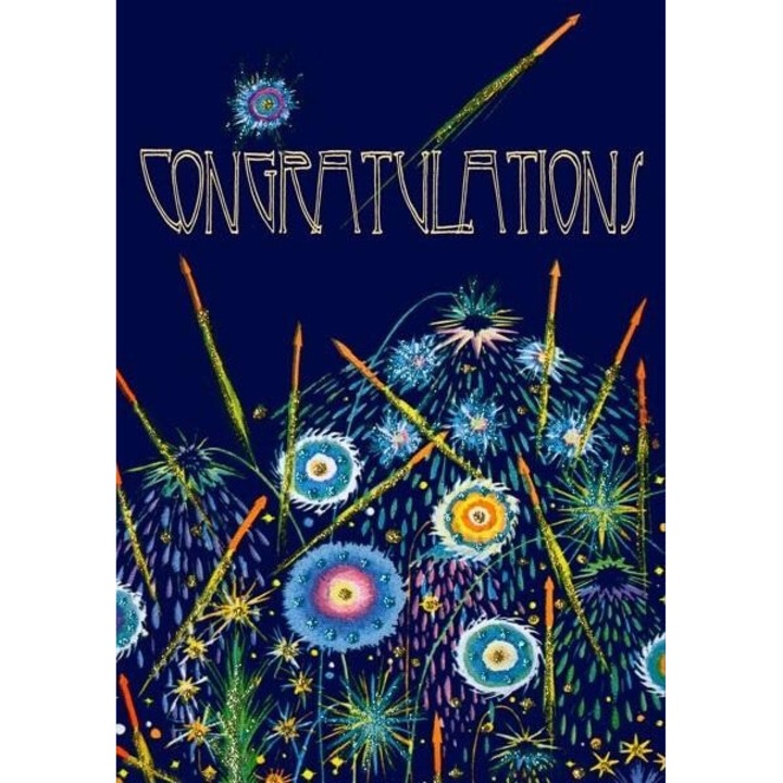 Karnet B6 cu coperta Gratulacje Fajerwerki, Madame Treacle, 129x177mm