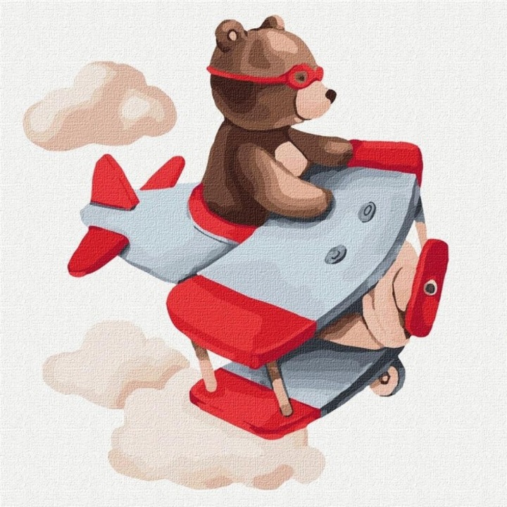 Set pictura pe numere, Ideyka, 30x30 cm, 2 pensule, culori ecologice