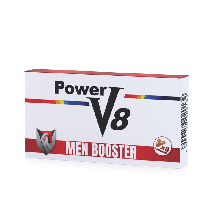 Supliment alimentar pentru potenta Power V8, Ejaculare Precoce si Erectie, 8 capsule