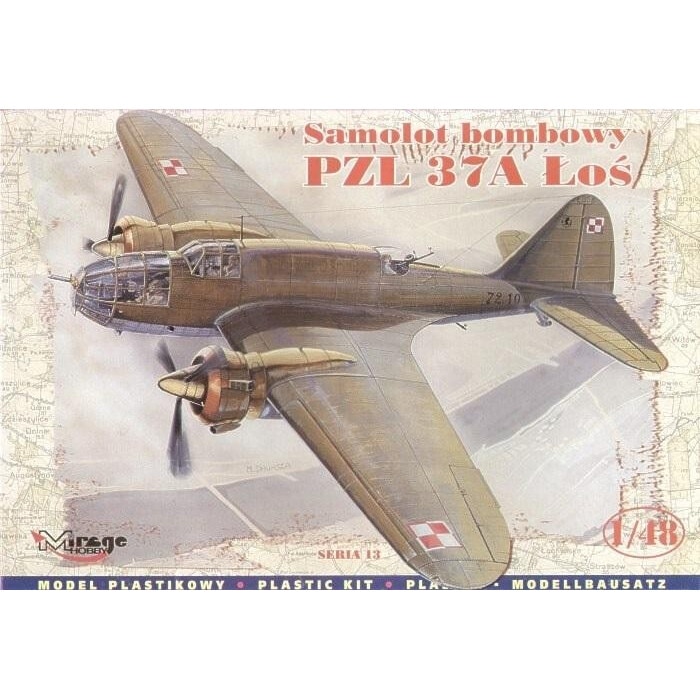 PZL-37B Los Polski Samolot Bombowy, Mirage Hobby, model plastic, 1