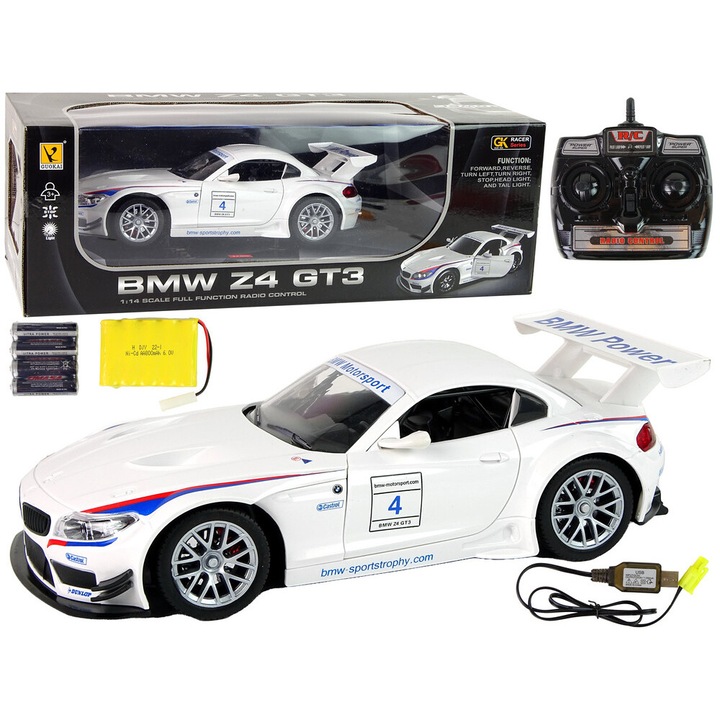 Автомобил BMW Z4 R/C, LEAN TOYS, бял, 31x9x13cm, комплект с пилот и батерия