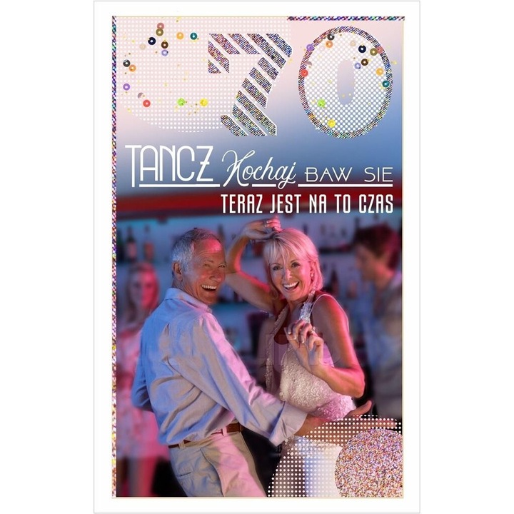 Felicitare Urodziny 70, AbCard, 138x213mm, cu oprea folia