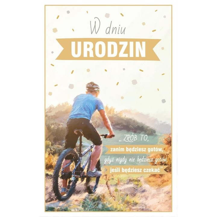 Поздравителна картичка Urodziny, AbCard, 136x212mm, с корица, с вътрешно послание