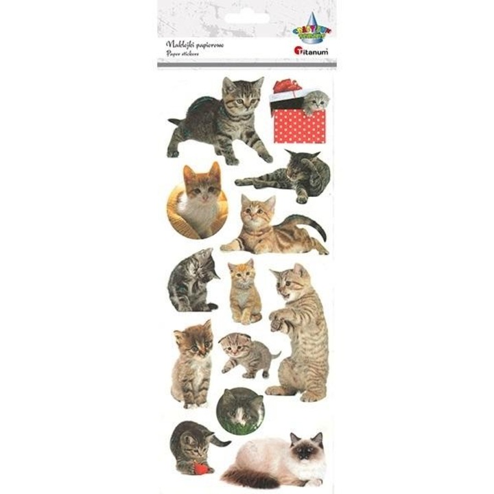 Комплект декоративни стикери, Титан, котки, 127х353 мм