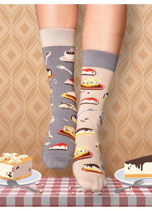 Дамски чорапи Nadwyraz, памук, многоцветни, чийзкейк, 35-38 EU