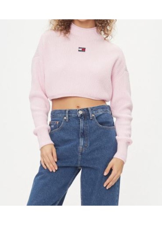 Pulover dama, Tommy Jeans, roz, Bumbac, M INTL