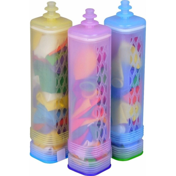 Комплект латексови балони с помпа 28см, 15 броя, Arpex, многоцветни