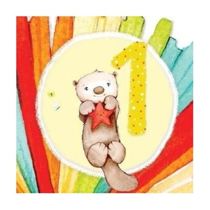 Felicitare 1 an Clear Creations, 158x160mm, multicolor