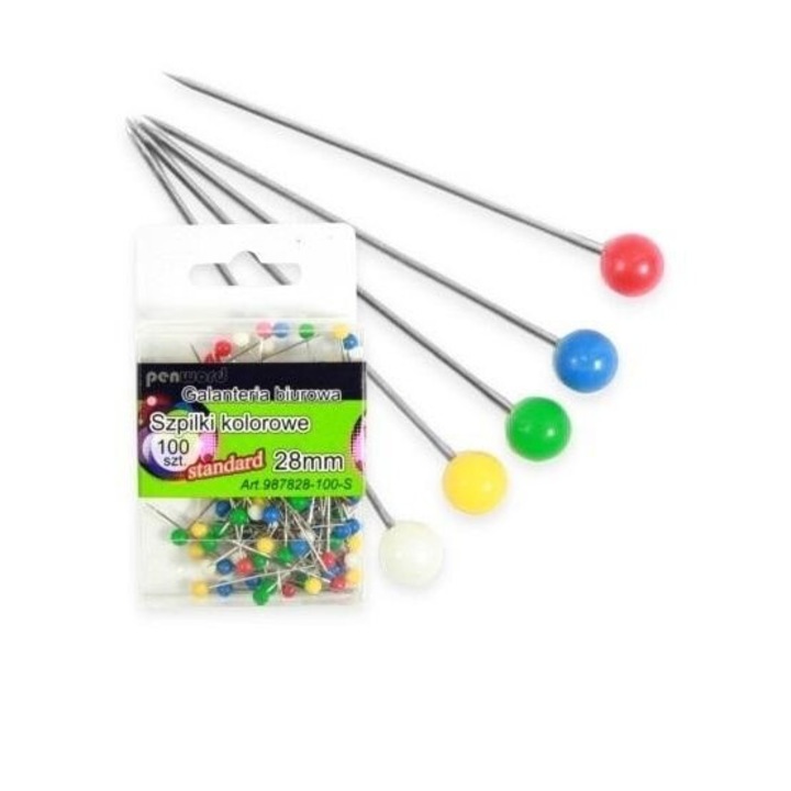 Комплект 100 пинчета, Penword, 62x55 мм, Многоцветни