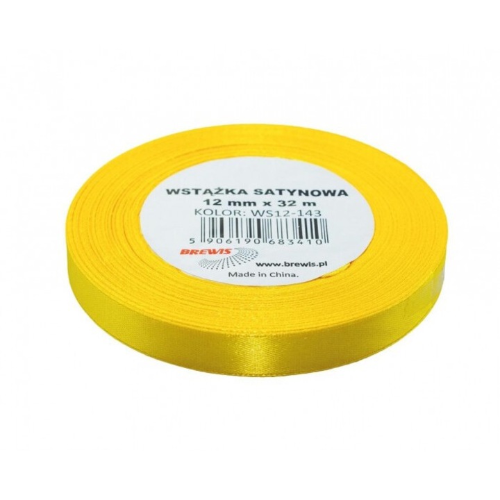 Fasie satinata galbena 12mmx32m set, Brewis