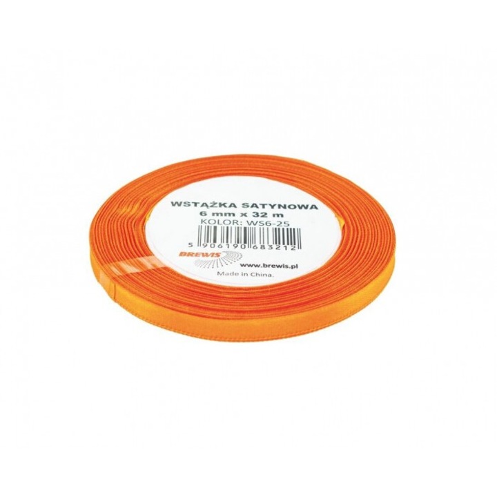 Fasie satinata portocalie 6mmx32m set, BREWIS