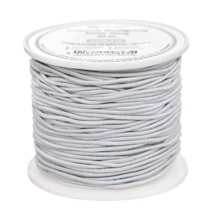 Еластична връв за мъниста 1мм х 50м, Dalprint, бяла