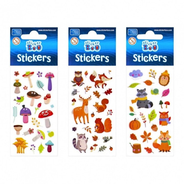 Dekoratív matrica szett Sticker Boo, vegyes minták, 183x71mm