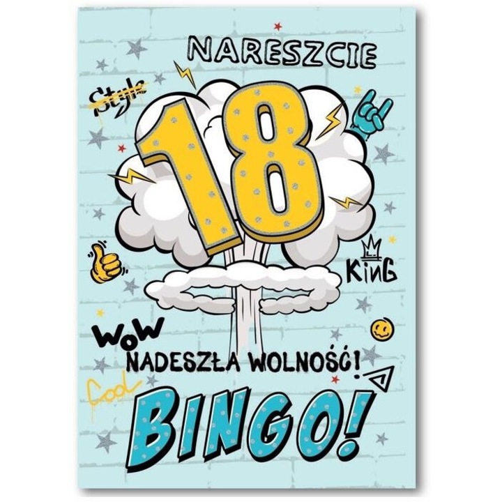 Felicitare 18 TREND, multicolor, 5907780134053