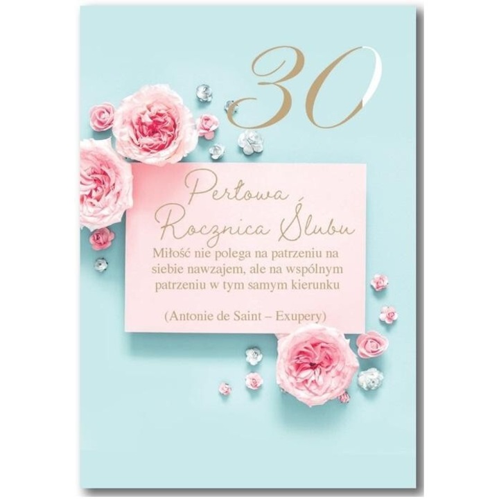 Felicitare aniversare 30 ani, Trend, 125x187 mm