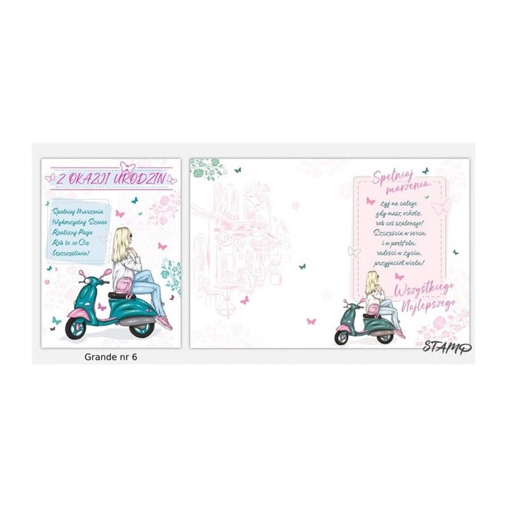 Karnet Grande Urodziny, STAMP, 183x129mm, set cu coperta