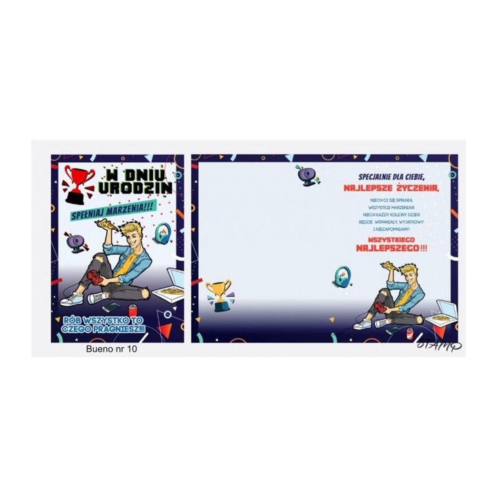 Karnet Bueno B6, STAMP, cu coperta, 182x130mm, Urodziny