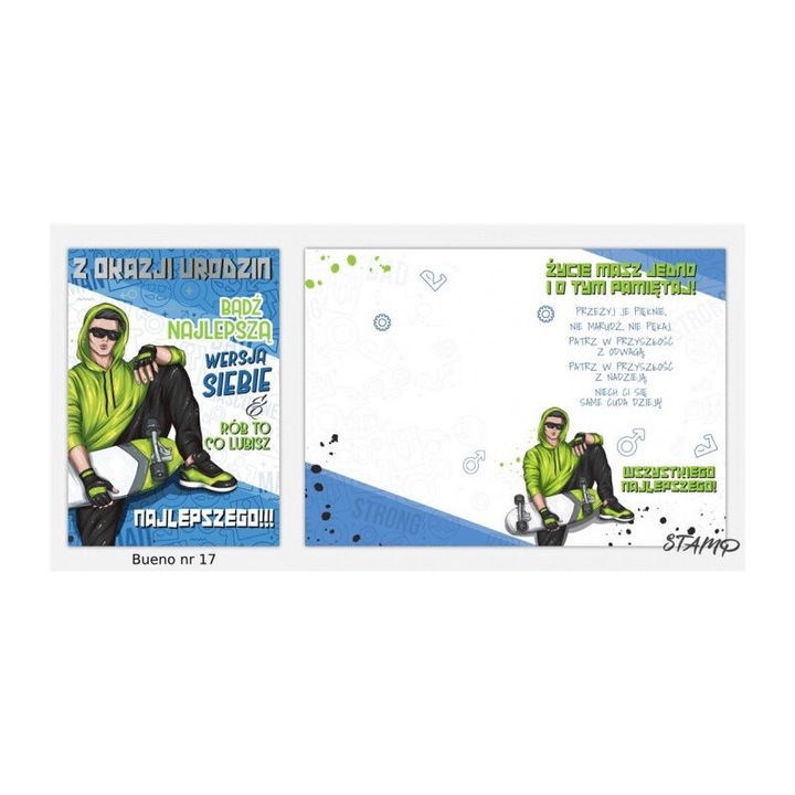 Karnet Bueno B6, STAMP, model nr 17, cu coperta, 179x131mm